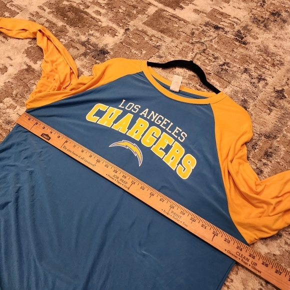 Los Angeles Chargers long sleeve super soft and comfy sleep shirt. Size XL - Picture 6 of 9